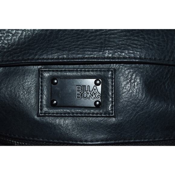 Billabong Convertible Top Handle Tote Hobo Bag Purse Black - Picture 7 of 10